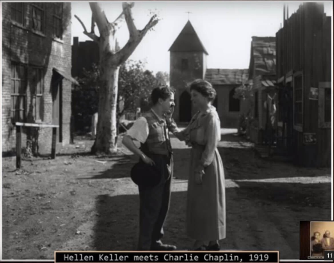 Hellen Keller encontra com Chaplin - 1919