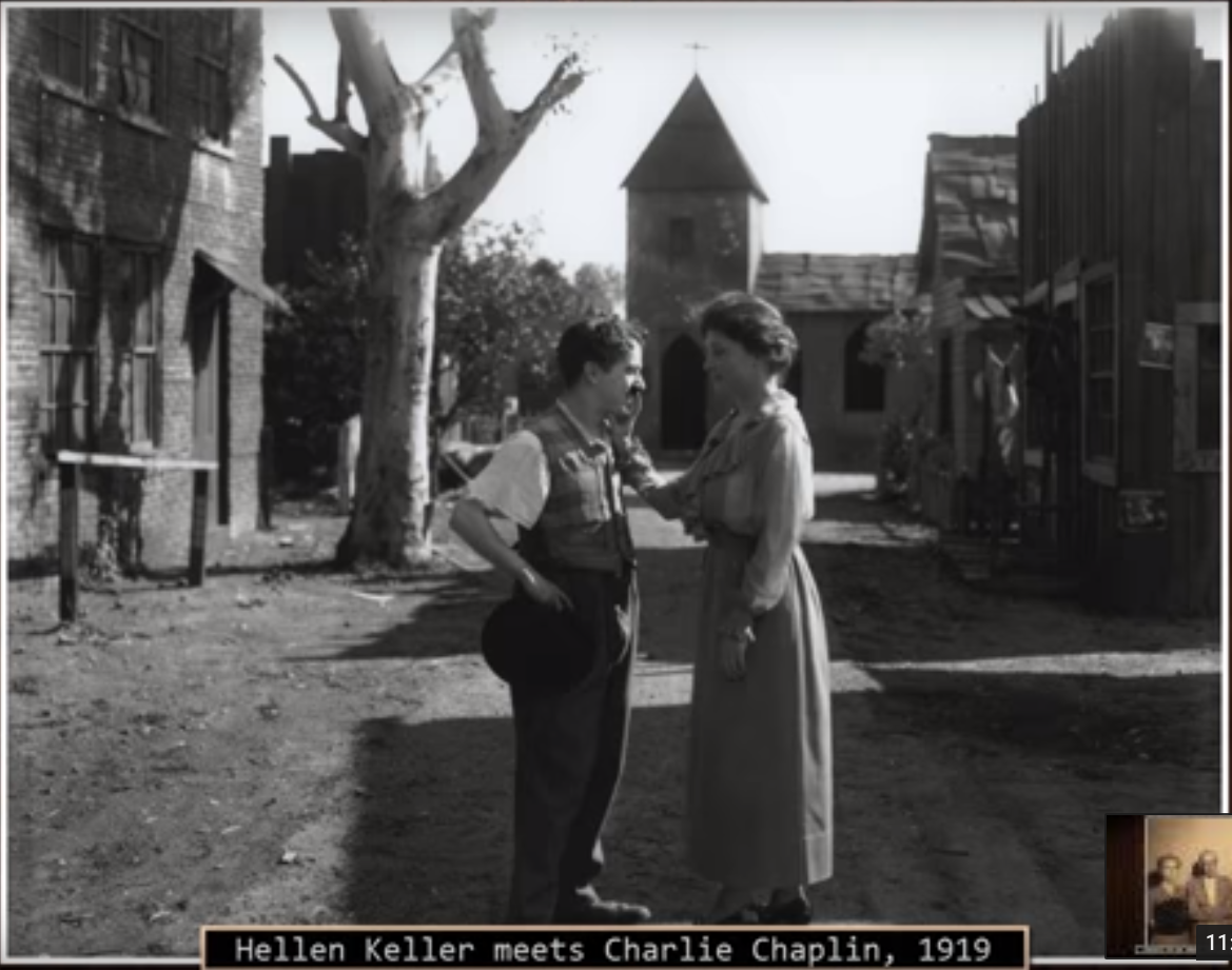Hellen Keller encontra com Chaplin - 1919